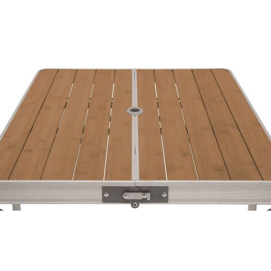 Table Pliante Perel Aspect Bois - Portable, Résistante Intempéries, Charge 100 Kg, Pour Camping/pique-nique