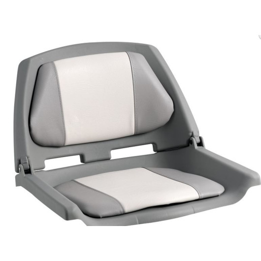 Siège repliable Osculati | Siège & fauteuil pilote de bateau moteur ou vedette | Blanc gris