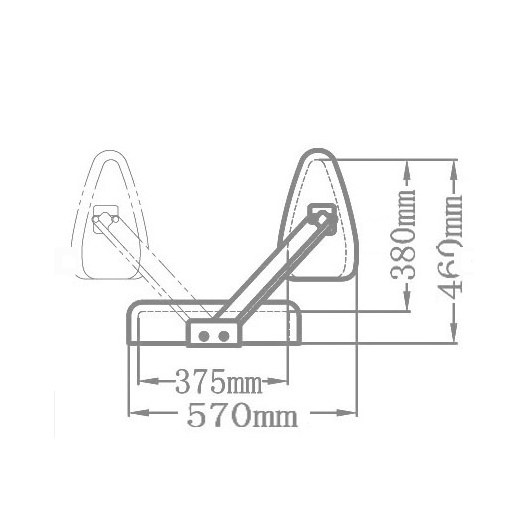 Siège pilotage réversible 1 place OSCULATI - Equipement moteur - H2R Equipements