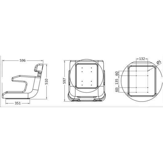Siège coque Comfort OSCULATI - Equipement bateau - H2R Equipements