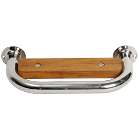 Main-courante inox bois teck équipement sécurité bateau.