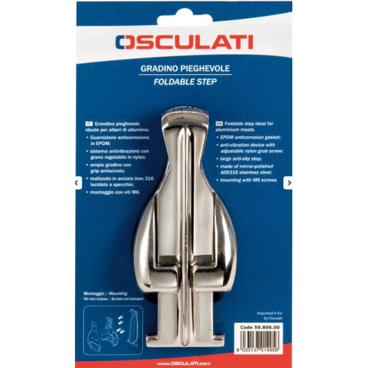 Akozon Échelle télescopique dissimulée Bateau Pliable 3 Marches Échelle Réglable 316 En Acier