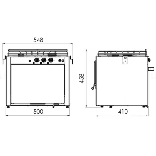 Cuisinière CU2000 CAN - Equipement cuisine de bateau - H2R Equipements