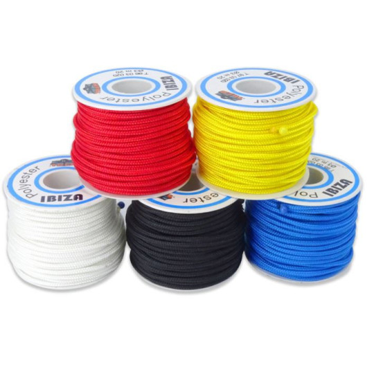 TREM Garcette en tresse polyester uni Ø 2 mm
