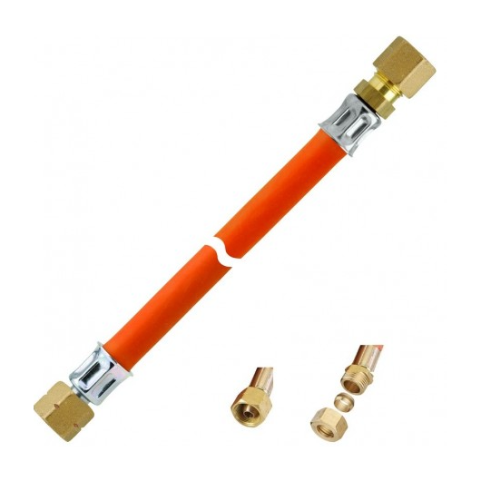 GOK Flexible entrée RVS 8 mm sortie G1/4 - Gaz camping-car & fourgon aménagé - H2R Equipements