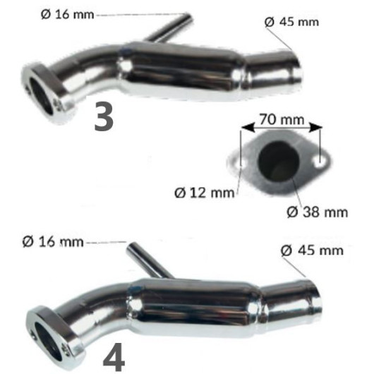 Coude D'échappement Pour Moteur Marin Volvo Penta (AD31, AD41, D5A, MD2010) - Réf 861289