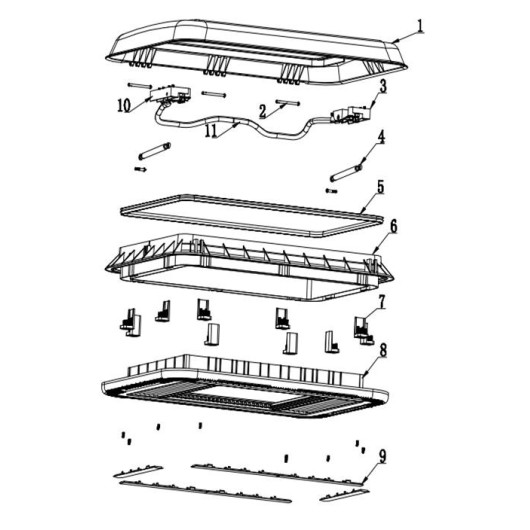 Pièces détachées pour Panorama Style CARBEST - pièces de remplacement pour lanterneau Panorama pour fourgon.
