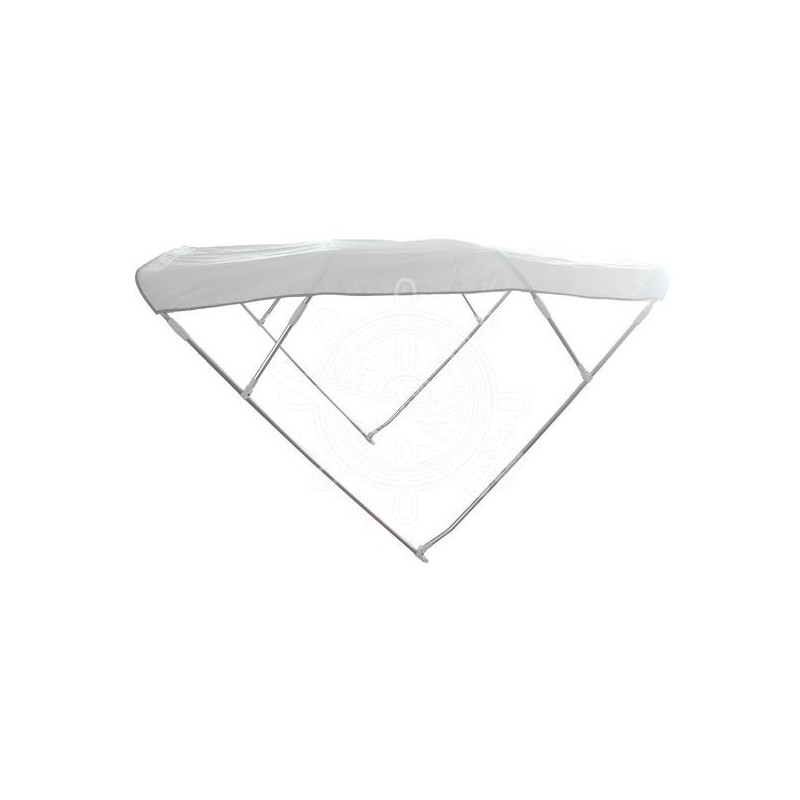 Bimini Pour Bateau & Kayak - Auvent Pare-soleil 195x155 Cm Imperméable - Pour Ponton, Barque, Pêche - 9