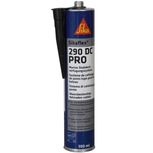 SIKA Skaflex 290 DC idéale pour le calfatage collage et jointure des pont teck et bois du bateau.
