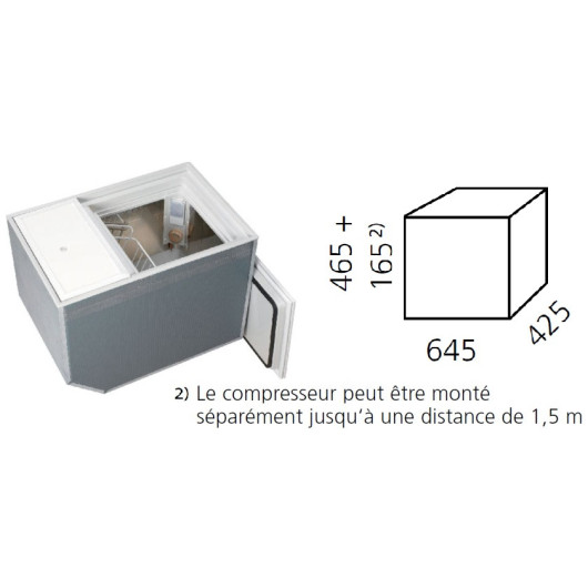 Built-In BI 53 F ISOTHERM - frigo bahut 12/24V pour bateau, van & camping-car