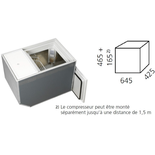 Built-In BI 75 ISOTHERM - frigo bahut 75 L 12/24V pour bateau & camping-car