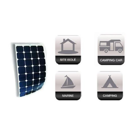 Panneau solaire souple et flexible 120W idéal bateau et camping-car.