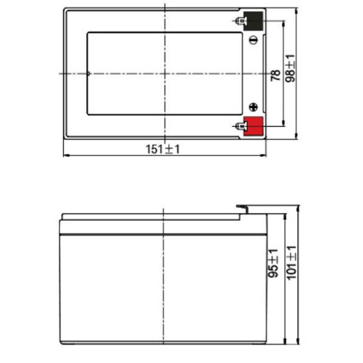 FULBAT Batterie lithium 12V 12Ah