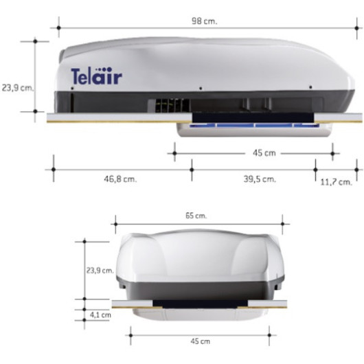 Silent Plus 8100H TELAIR - climatiseur 230V - 2370W camping-car et caravane