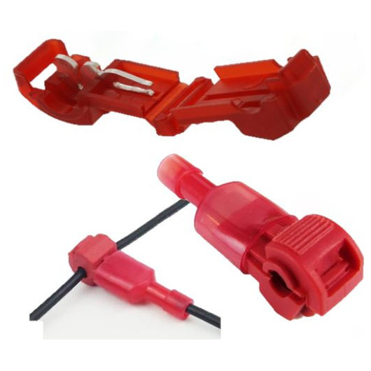 Kit de 50 cosses connexion rapide rouges NINIGI auto-dénudant pour câble 0,5 à 1,5 mm²