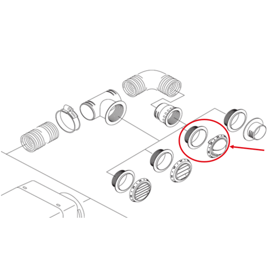 Sortie D'air Chaud De 60 Mm Pour Chauffage Auxiliaire Voiture - Compatible Eberspacher, Webasto, Propex, Noir, Rotatif à 360°