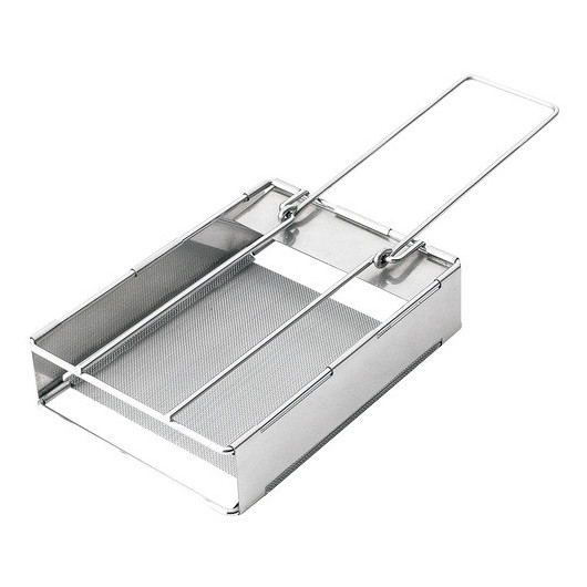 Grille-pain pliable CAMP4 - toaster pliable pour réchaud et barbecue de camping-car.