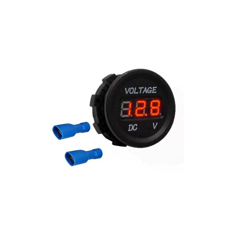 Mini Voltmètre Numérique 2.4V-30V Pour Voiture - 2 Fils, écran LED Rouge, Pas D'alimentation Externe
