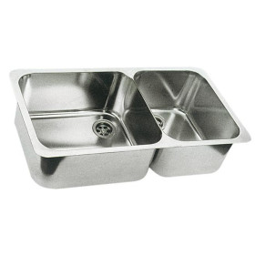 Évier double cuve Osculati inox 600x320mm à encastrer | Bateau, camping-car, caravane, fourgon et food truck