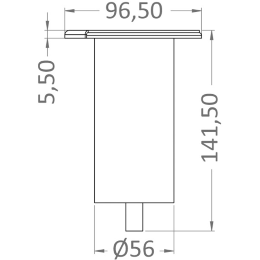 Base encastré pour tube carbon ø 38 mm OSCULATI -  Bimini top & taud de soleil bateau