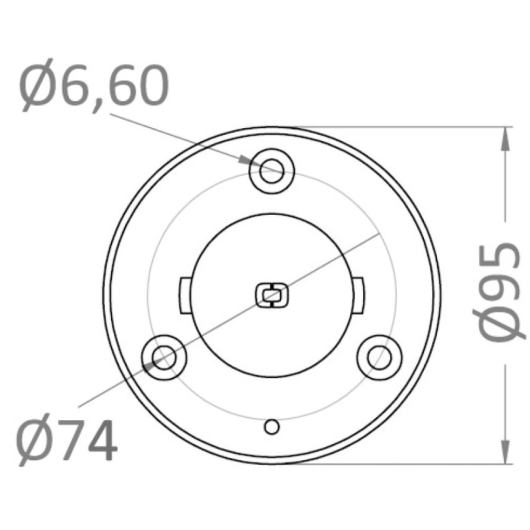 Base encastré pour tube carbon ø 38 mm OSCULATI -  Bimini top & taud de soleil bateau