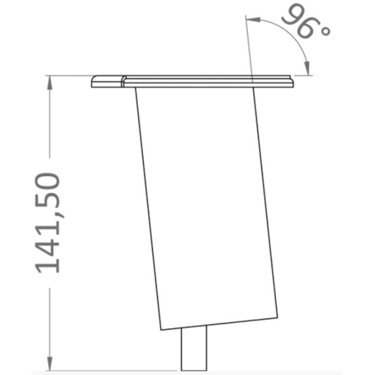 Base encastré pour tube carbon ø 38 mm OSCULATI -  Bimini top & taud de soleil bateau