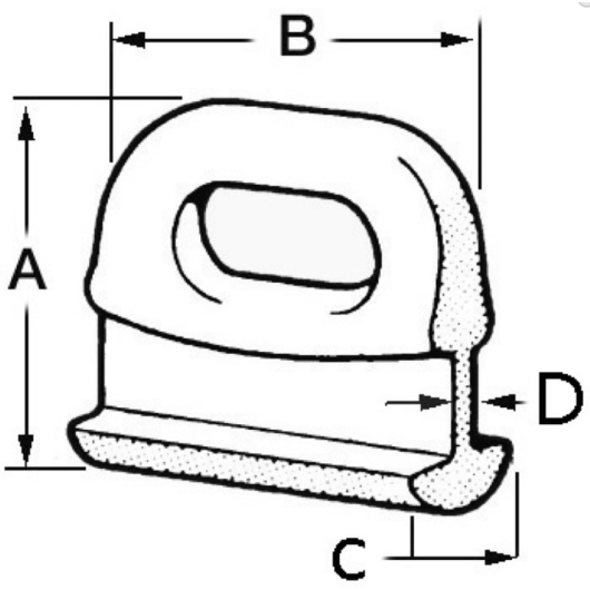 Coulisseaux bases demi-rondes SEAWORLD - pour voile et voilerie bateau-1