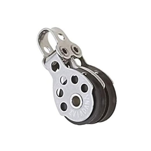 petite poulie inox 17 mm cordage 5 mm bateau.