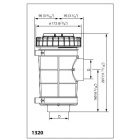 FTR1320 Filtre eau de mer voyage VETUS Accessoire in-bord & hors-bord pour bateau