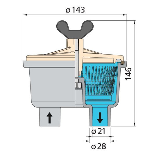 VETUS FILTER150 Filtre eau de mer - Accessoire in-bord & hors-bord pour bateau