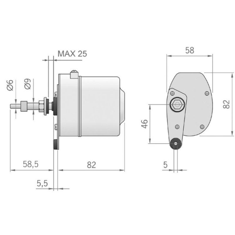 Moteur D'Essuie-Glace 12V 105° - Pour Tracteur, Bateau, Camping-car - 400mm, Construction Métallique Robuste