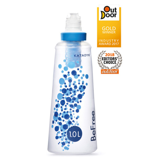 Gourde filtrante BeFree KATADYN - gourde avec filtre purificateur pour le camping et la randonnée.