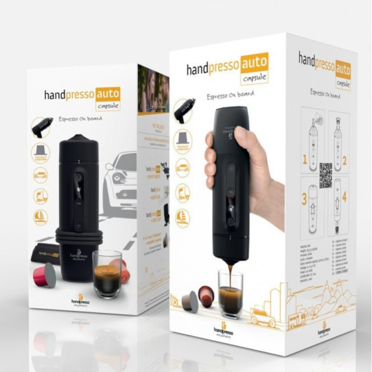 Auto Capsule HANDPRESSO - machine à café 12-24V pour camping-car, van & bateau.