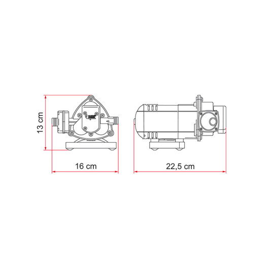Aqua 8 12V 10L FIAMMA - pompe à eau automatique pour camping-car, bateau et fourgon.