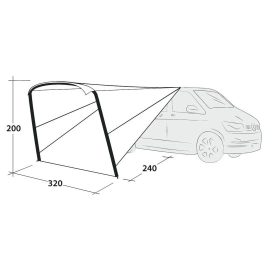 Touring Canopy Air OUTWELL - solette gonflable pour fourgon aménagé et camping-car.