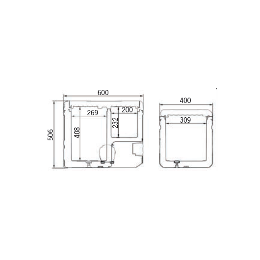 CARBEST Glacière à compresseur DualCooler 45 - 12/24V camping-car, fourgon, bateau & camping - H2R Equipements