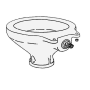 Cuvette de rechange pour WC Compact OSCULATI - cuvette en porcelaine pour le remplacement de vos WC marins.