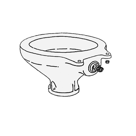 Cuvette de rechange pour WC Compact OSCULATI - cuvette en porcelaine pour le remplacement de vos WC marins.