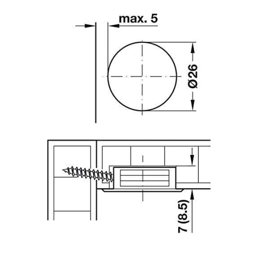 SOUTHCO Lot de 10 inserts d'assemblage oblique