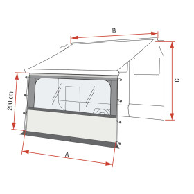 Blocker Pro 325 FIAMMA - façade pour store de camping-car et fourgon.