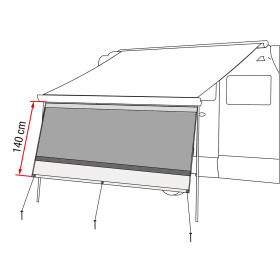 Blocker 325 FIAMMA - façade frontale pare-soleil pour camping-car.