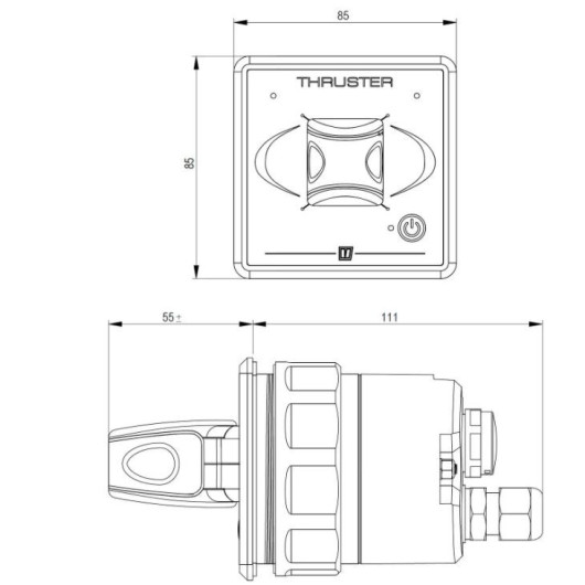 VETUS Panneau propulseur Pro à levier Accessoire propulseur d'étrave pour bateau