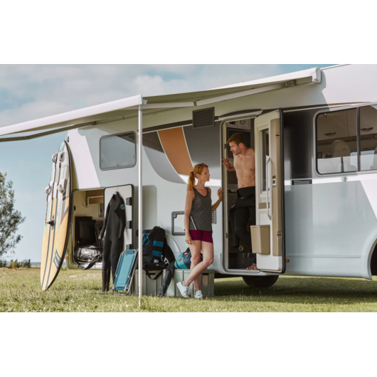 8000 400 avec moteur 230V THULE - store électrique de paroi pour camping-car & caravanes.