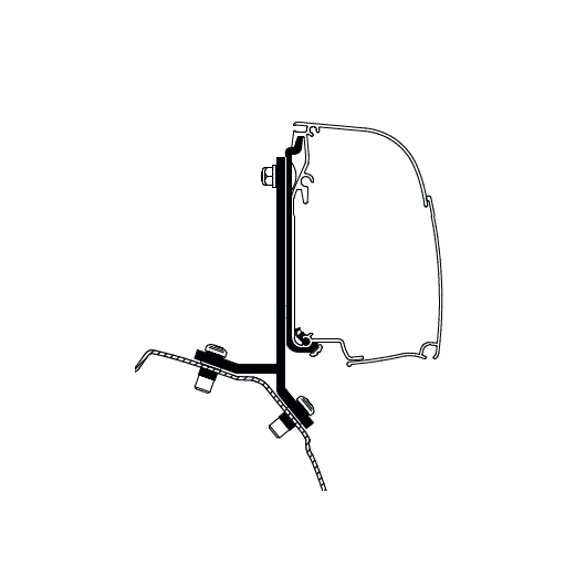 Adaptateur 4200 FORD Transit Tourneo Custom THULE - kit de montage pour store banne 4200 sur FORD Custom.