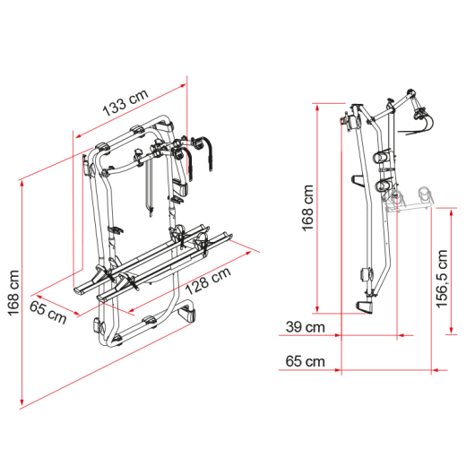 Carry-Bike Frame Crafter Ebike FIAMMA - porte-vélos pour fourgon Crafter et VAE.