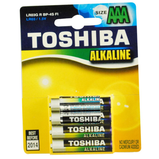 Equipement électrique bateau & camping-car : TOSHIBA Piles alcalines - LR03 - AAA