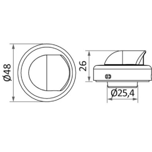 OSCULATI Passe fil inox 90°