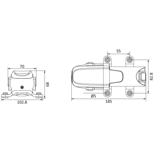 Europump 5,6 L/min 12V Osculati | pompe à eau à pressostat pour bateau et van aménagé | dimensions