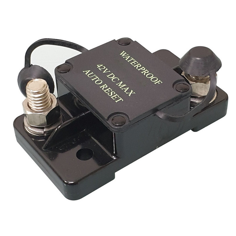 2 Disjoncteurs Automatiques 20A 6-50V DC - Réarmement Auto, Boîtier Métal, Pour Voiture, Camping-car, Solaire