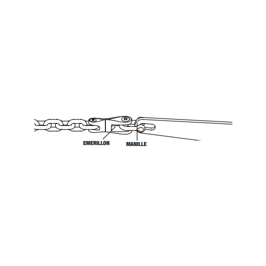 Emerillon inox pour chaine 6-8 mm - MAXWELL - Accessoire mouillage chaine & ancre en bateau